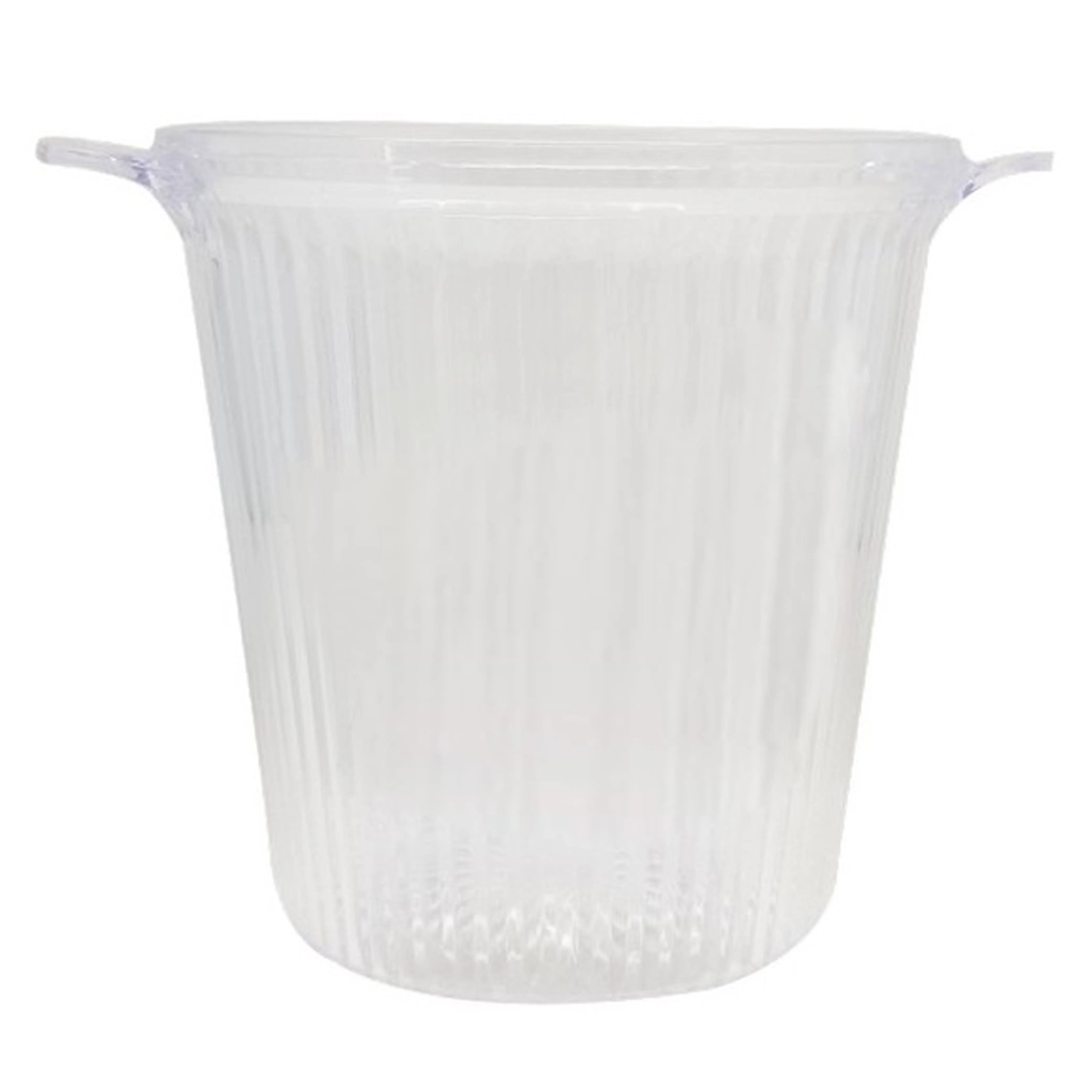 12 Lot Clear Acrylic Ice Bucket Beverage Tub Wine Champagne Chiller Cooler 6.5"