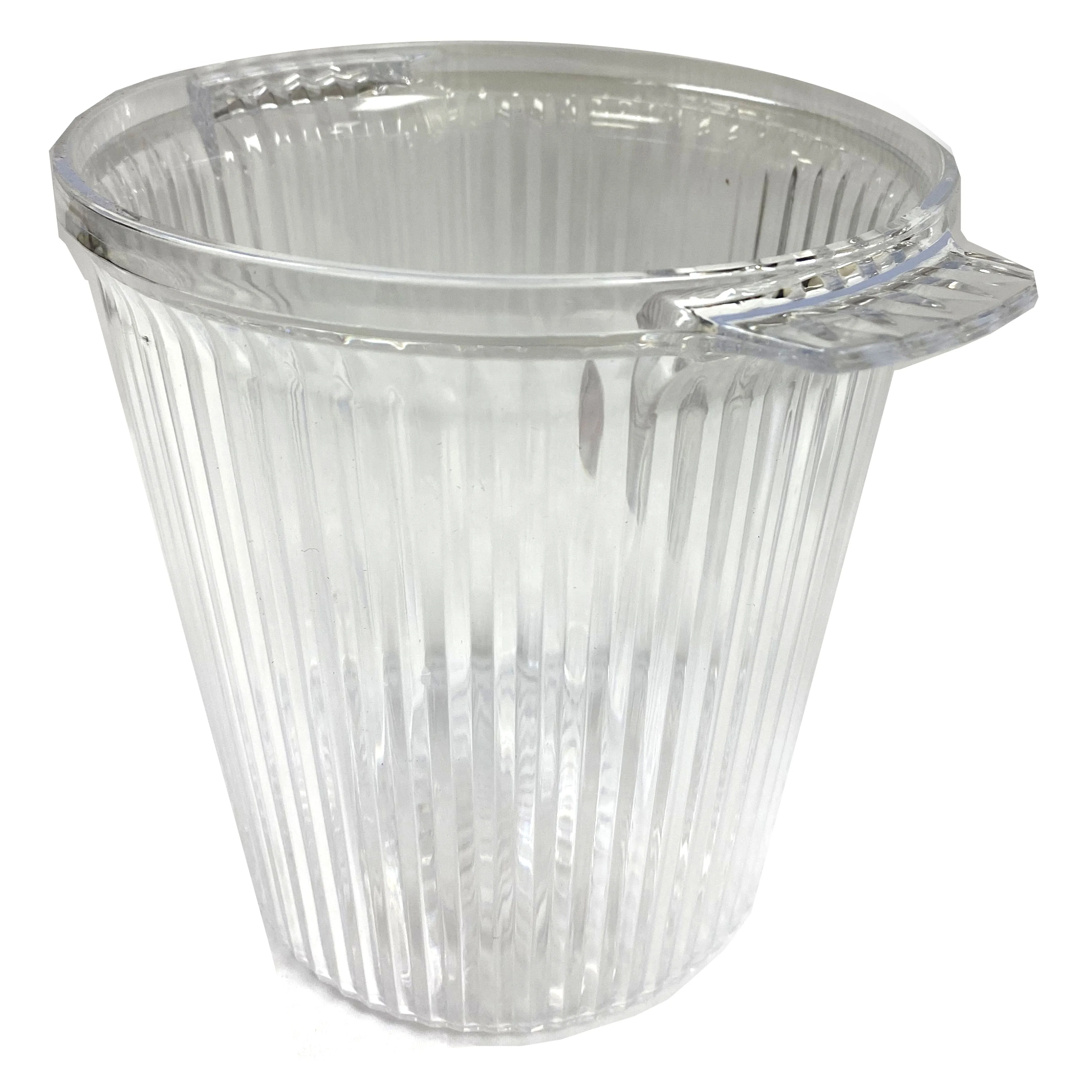 12 Lot Clear Acrylic Ice Bucket Beverage Tub Wine Champagne Chiller Cooler 6.5"