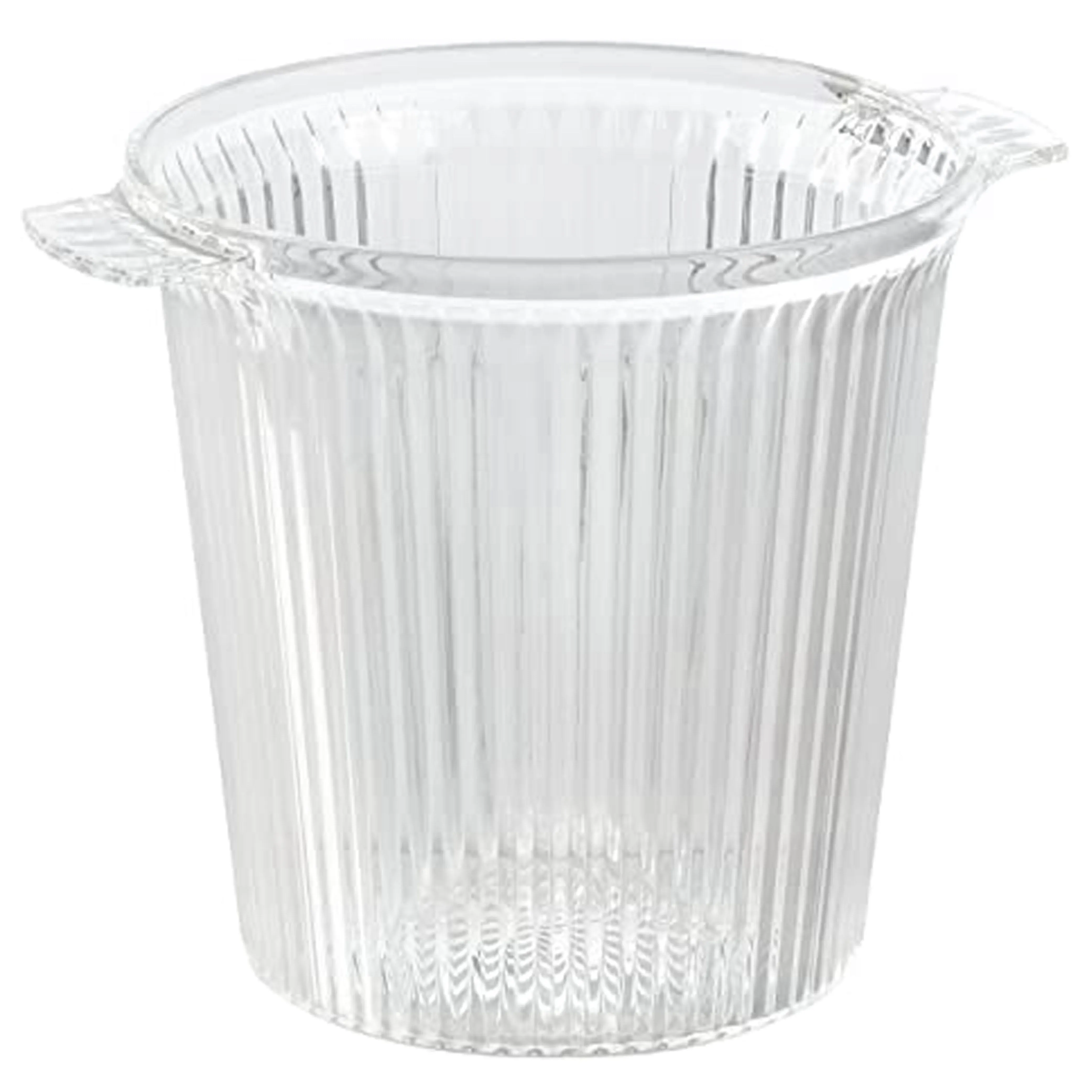 12 Lot Clear Acrylic Ice Bucket Beverage Tub Wine Champagne Chiller Cooler 6.5"