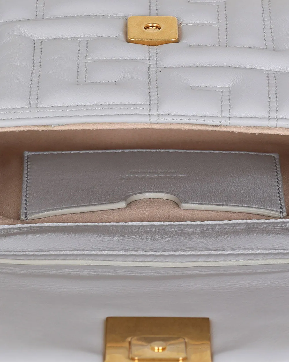 1945 Soft Mini Quilted Bag in Gris Perle