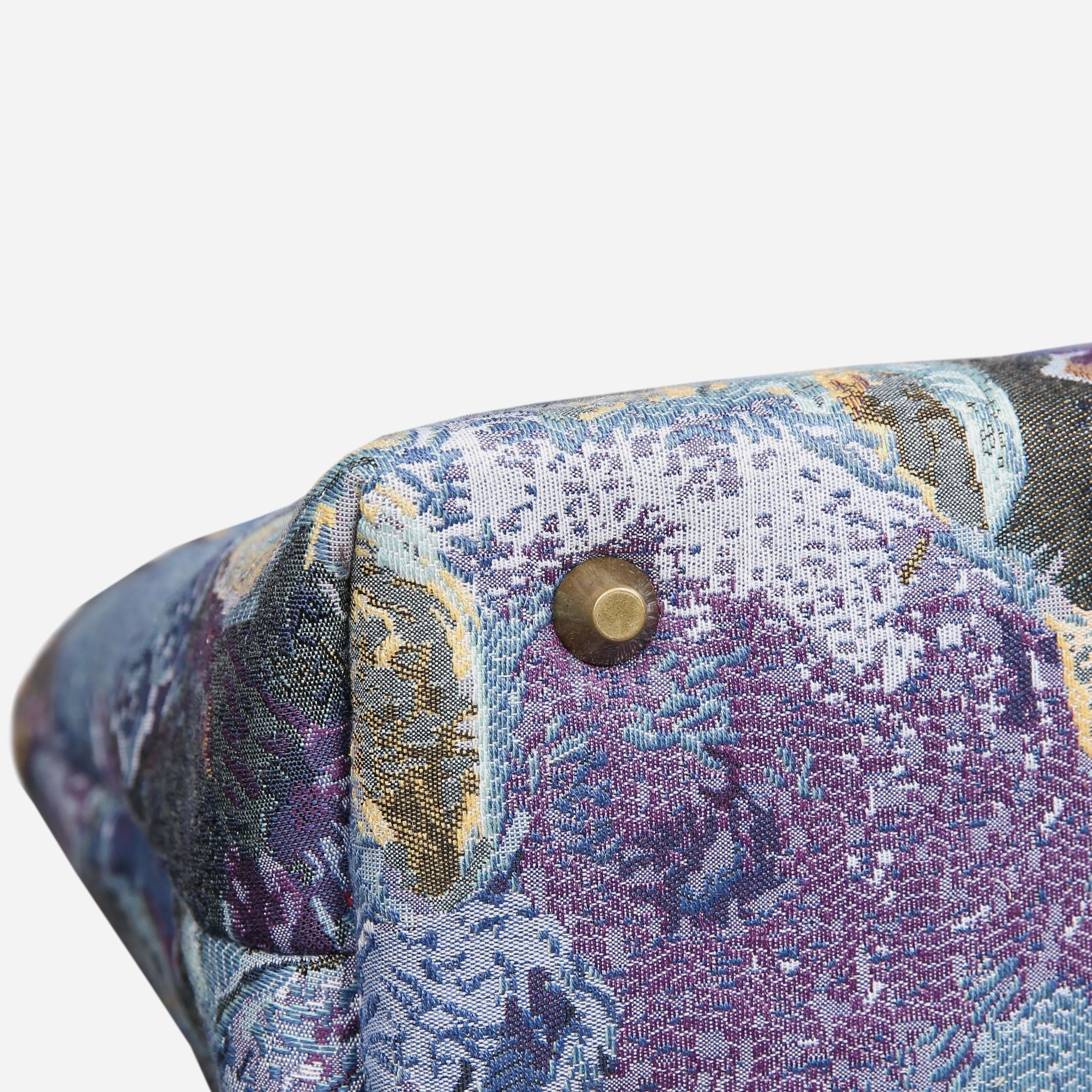 Abstract Blue Tuck Lock Carpet Satchel