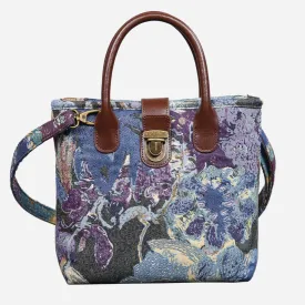 Abstract Blue Tuck Lock Carpet Satchel