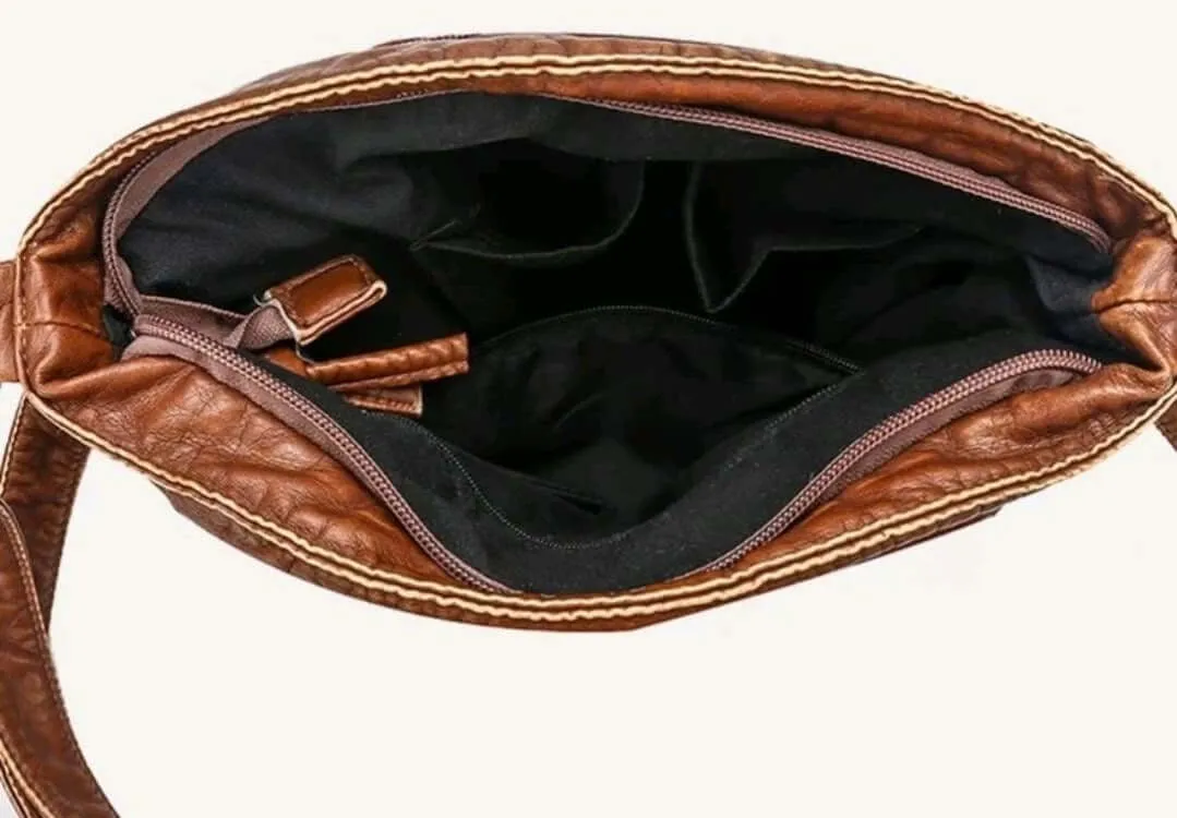 Bag - Shoulder - soft tan leather