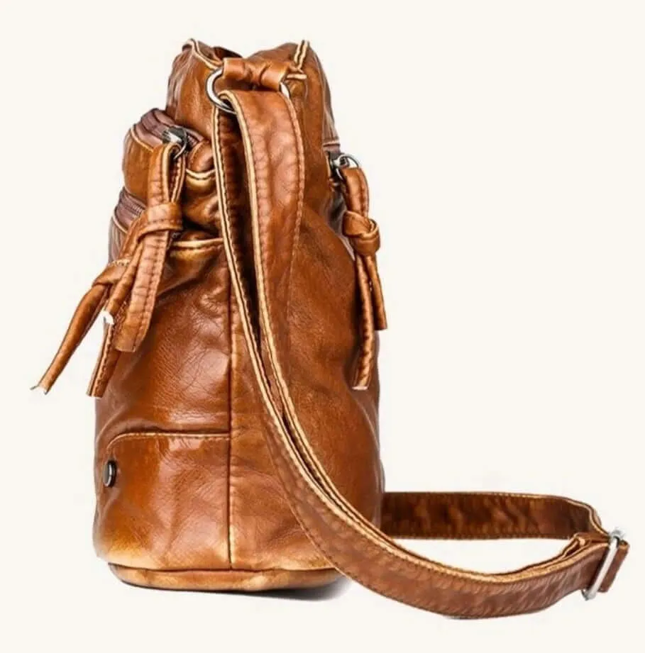 Bag - Shoulder - soft tan leather