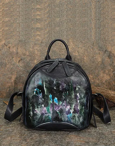 Best Leather Rucksack Bag Womens Vintage Small School Backpacks Leather Backpack Purse