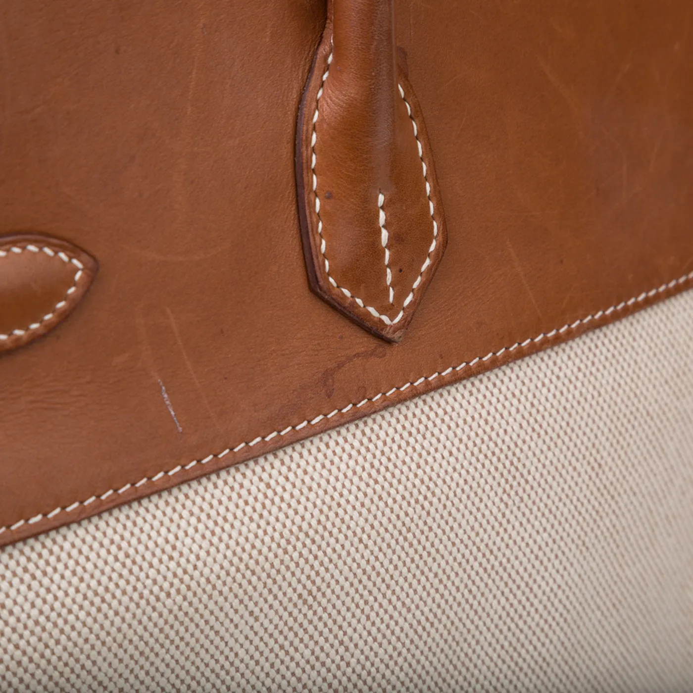 Birkin 35 - Barenia and Ecru Canvas