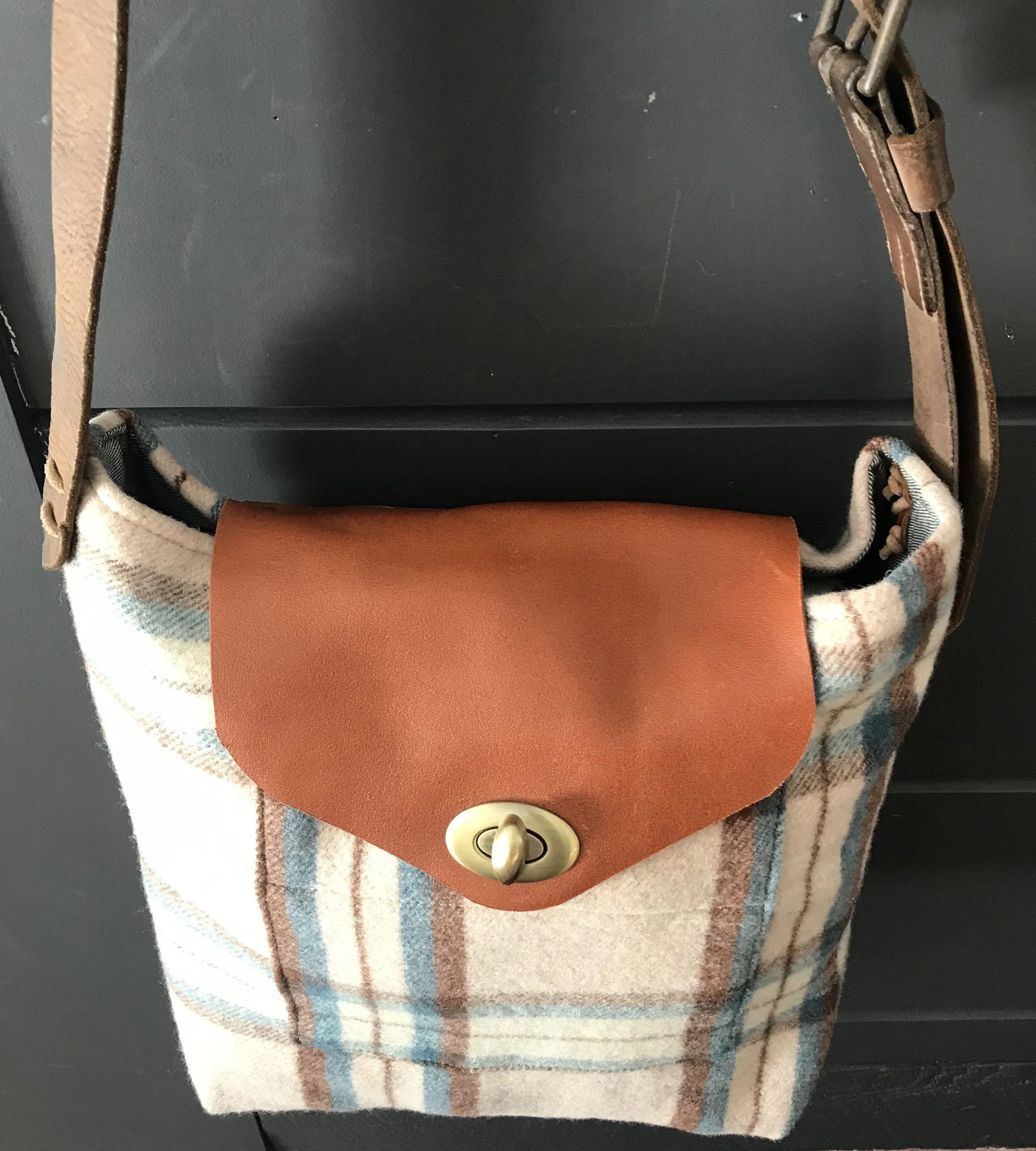 British Artist-made Vintage Wool Blanket Bag/Purse