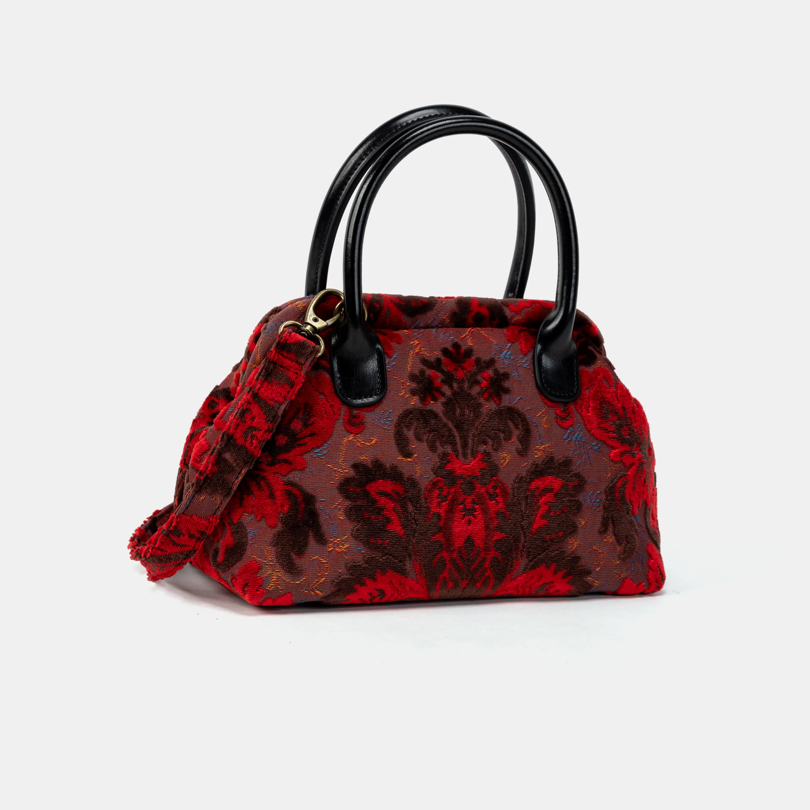 Burnout Velvet Revival Scarlet Carpet Satchel