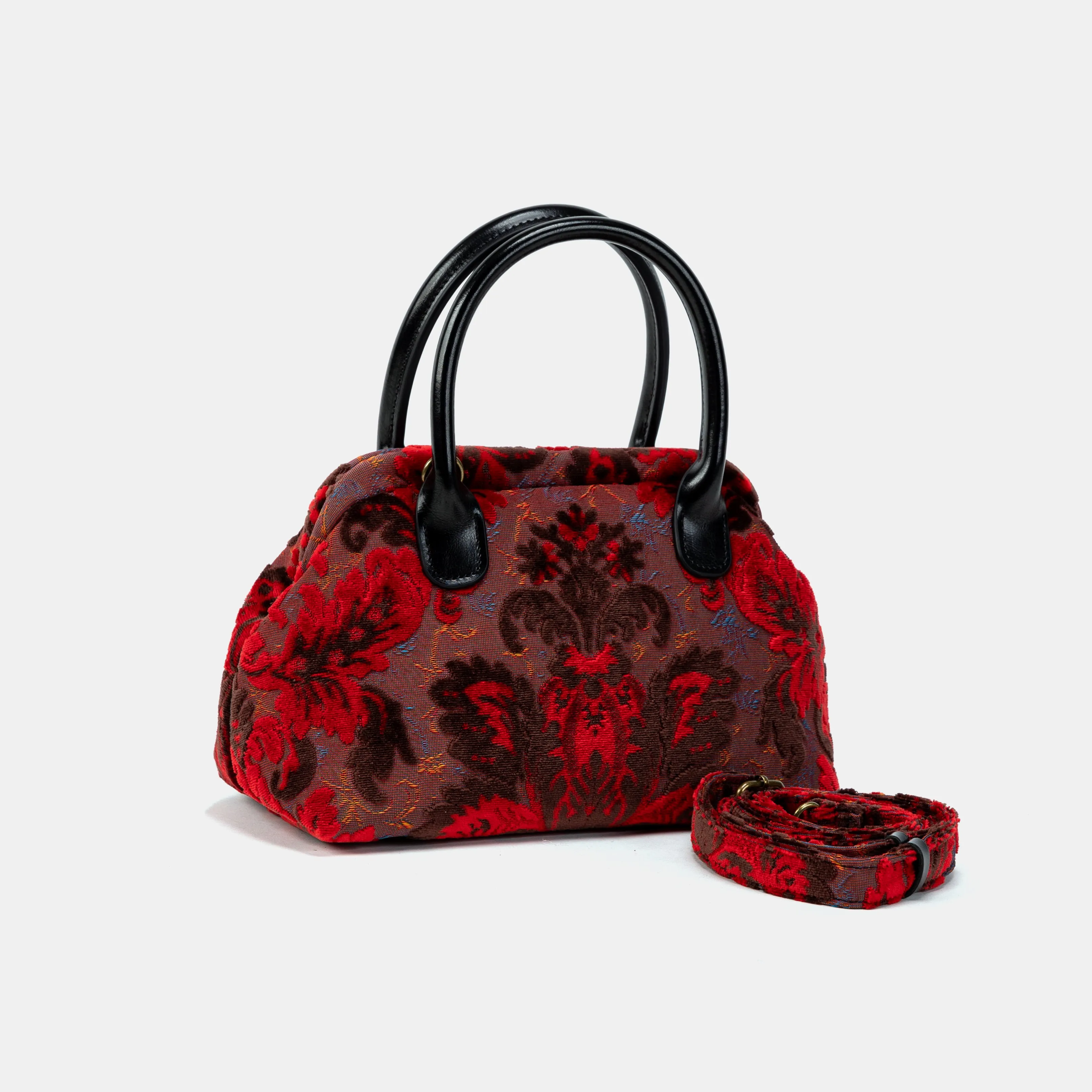 Burnout Velvet Revival Scarlet Carpet Satchel