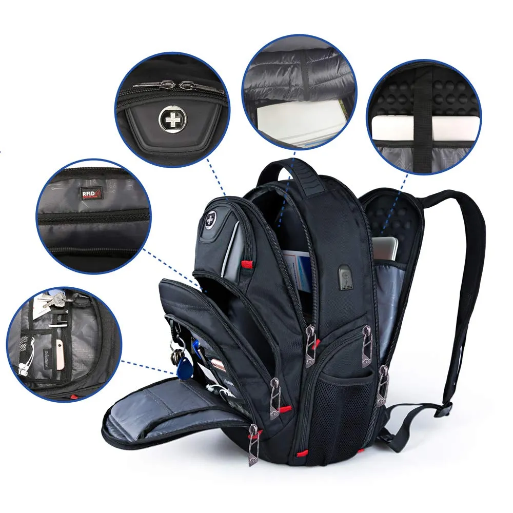 Business Travel Backpack TSA Laptop Backpacks USB/RFID in 15.6 Laptops for Men