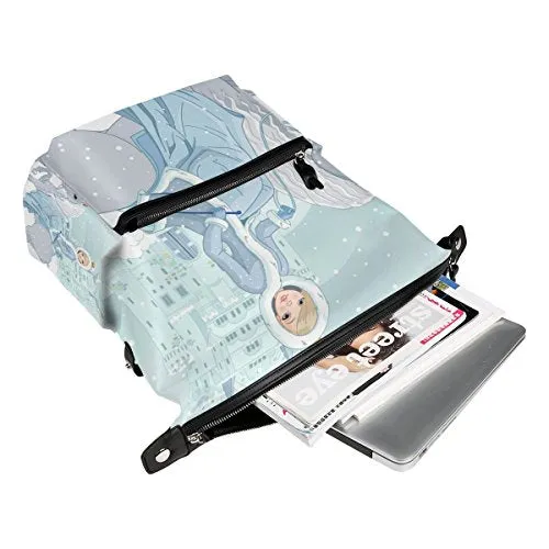 Colourlife Princess Riding Horse Stylish Casual Shoulder Backpacks Laptop School Bags Travel