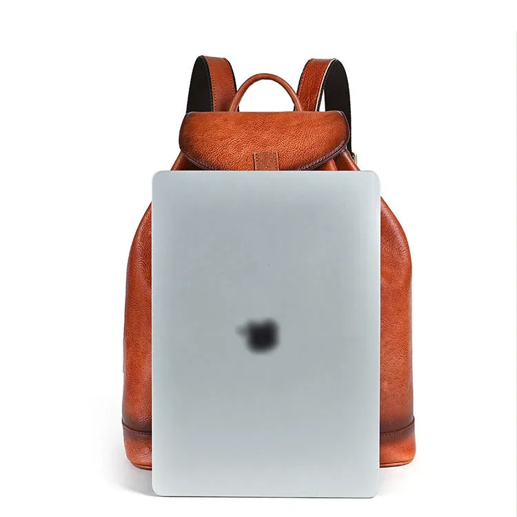 Cool Ladies Leather Black Backpack Purses Leather Bookbag