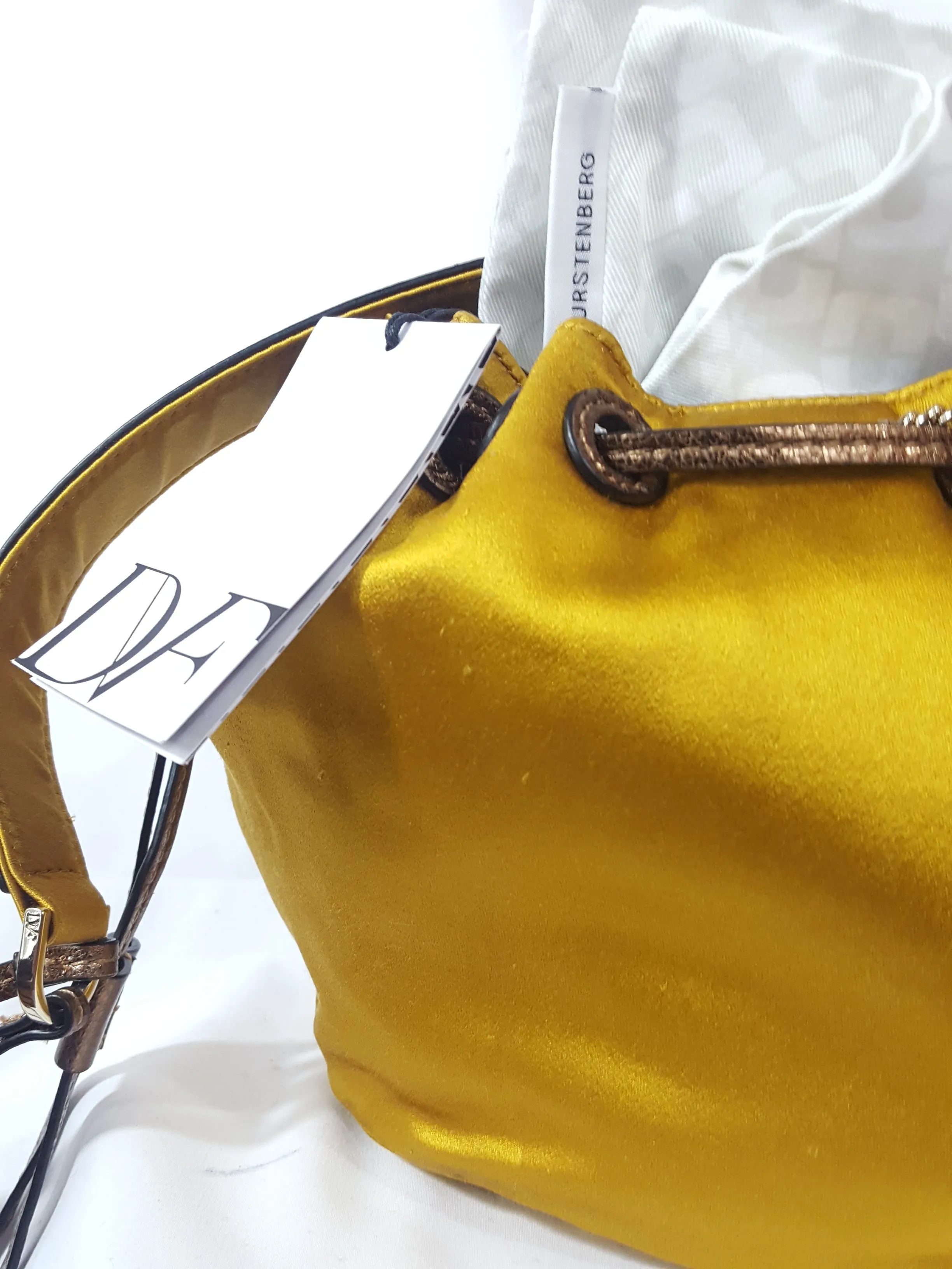 DvF LV PWR Mini Satin Drawstring Bag