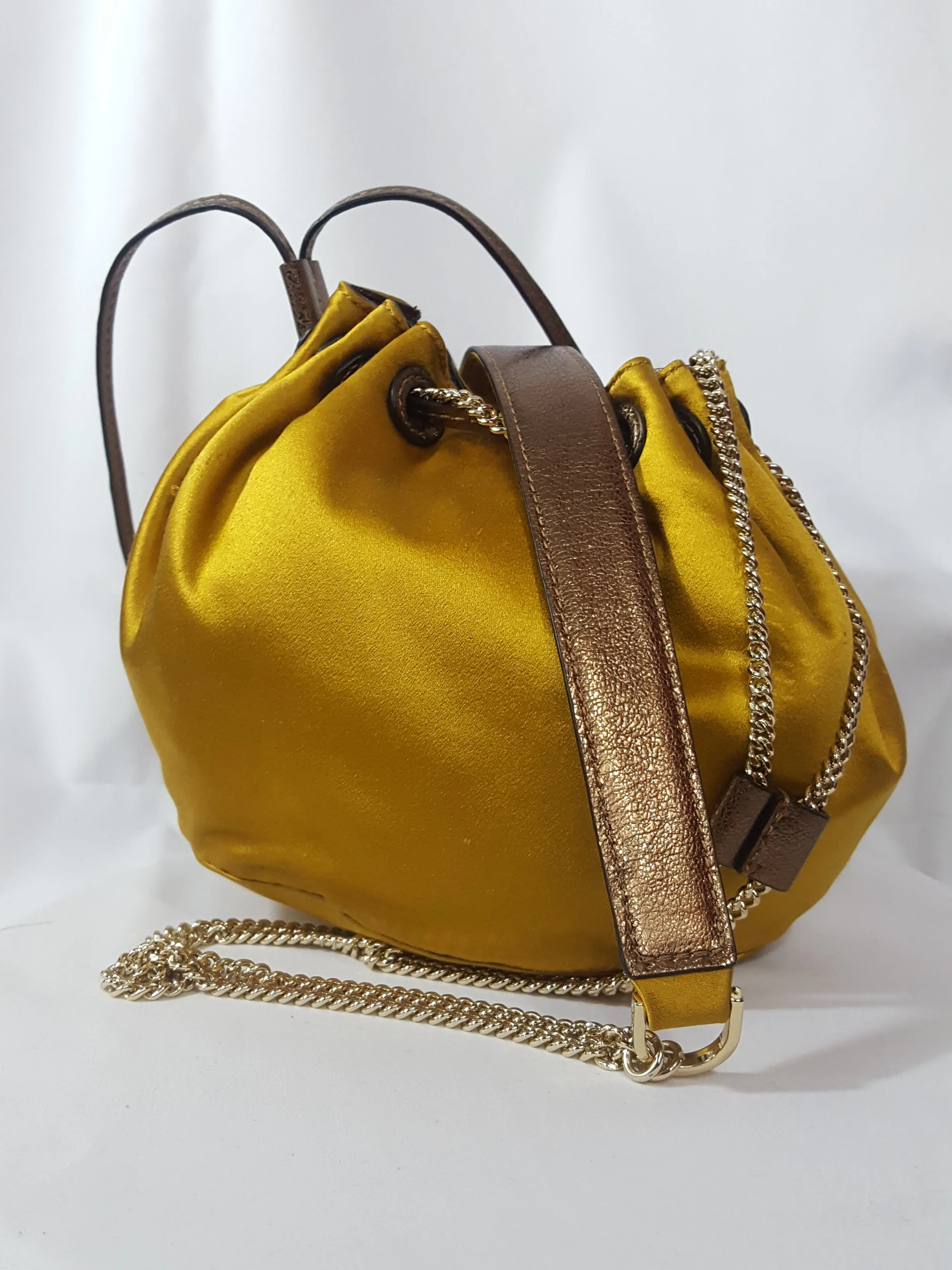 DvF LV PWR Mini Satin Drawstring Bag