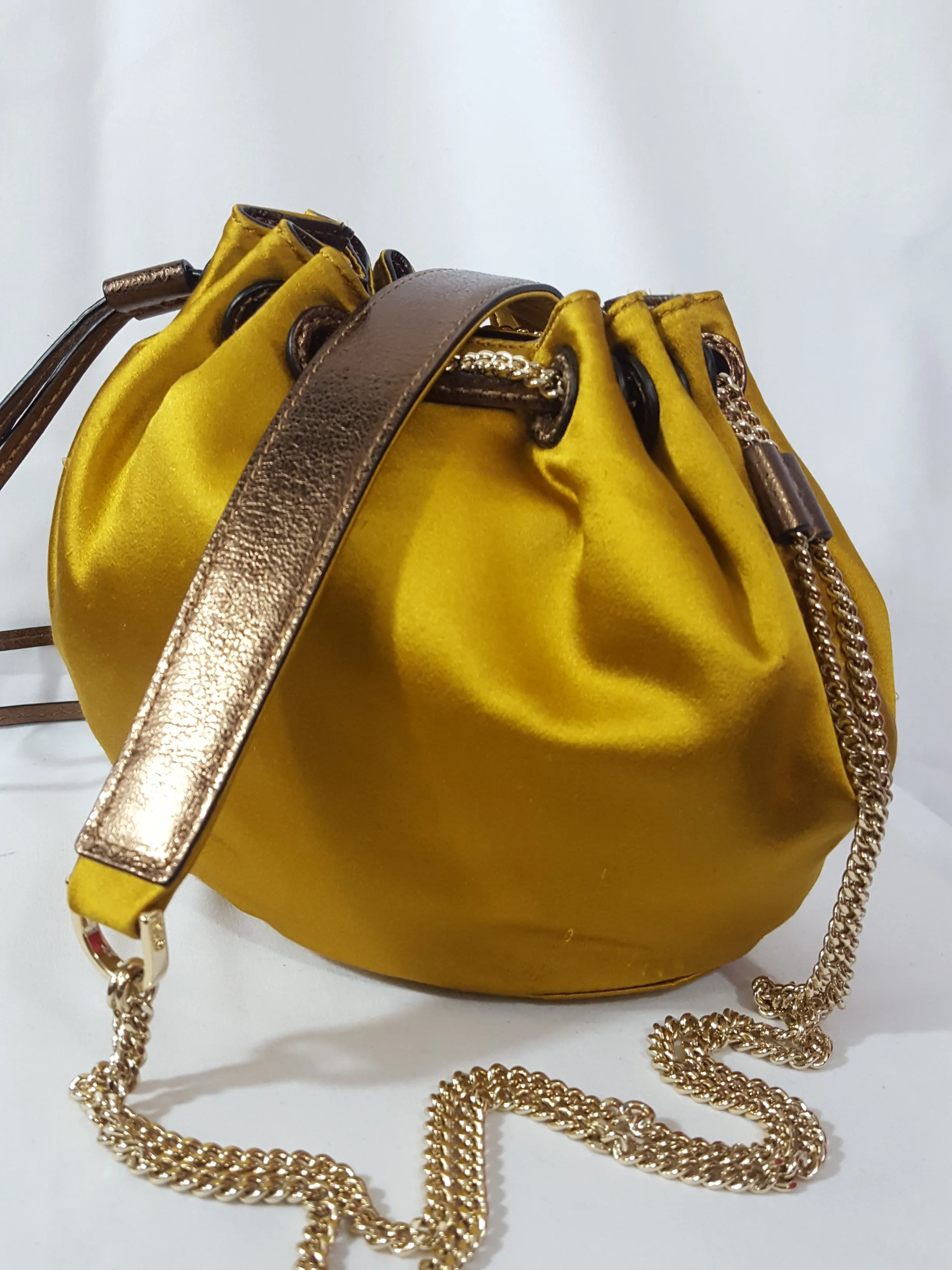 DvF LV PWR Mini Satin Drawstring Bag