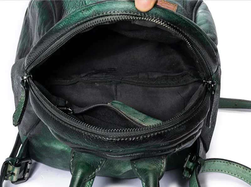 Fashion Womens Leather Backpack Purse Bag Small Book Bags for Women