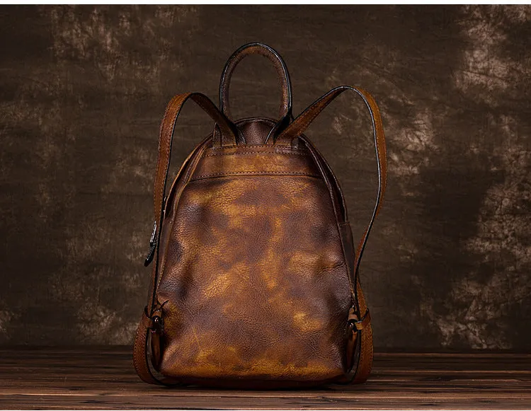Fashion Womens Leather Backpack Purse Bag Small Book Bags for Women