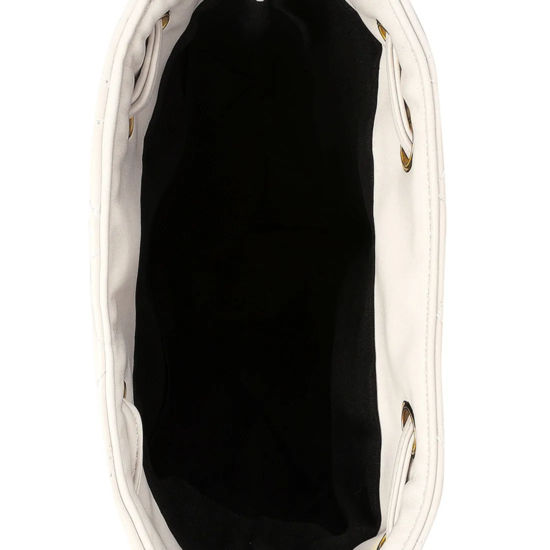 Faux Leather Bucket Backpack