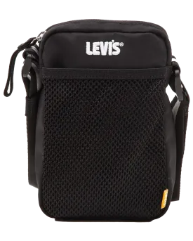 Gold Tab Mini Crossbody Bag in Regular Black