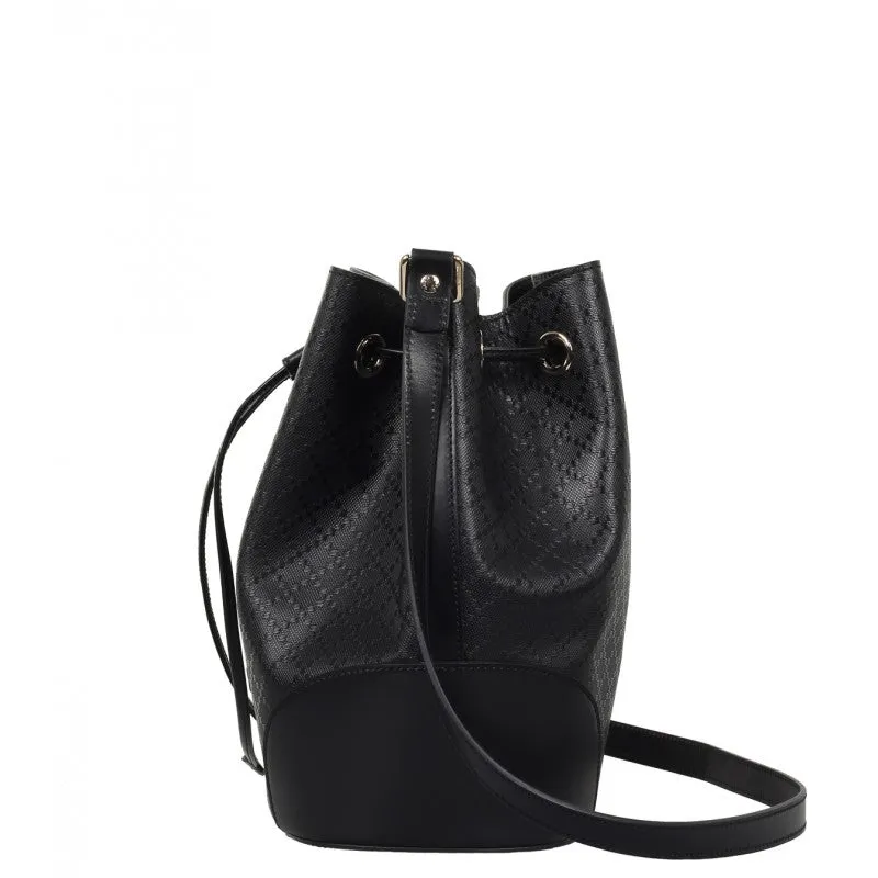Gucci Black leather Diamante bucket bag