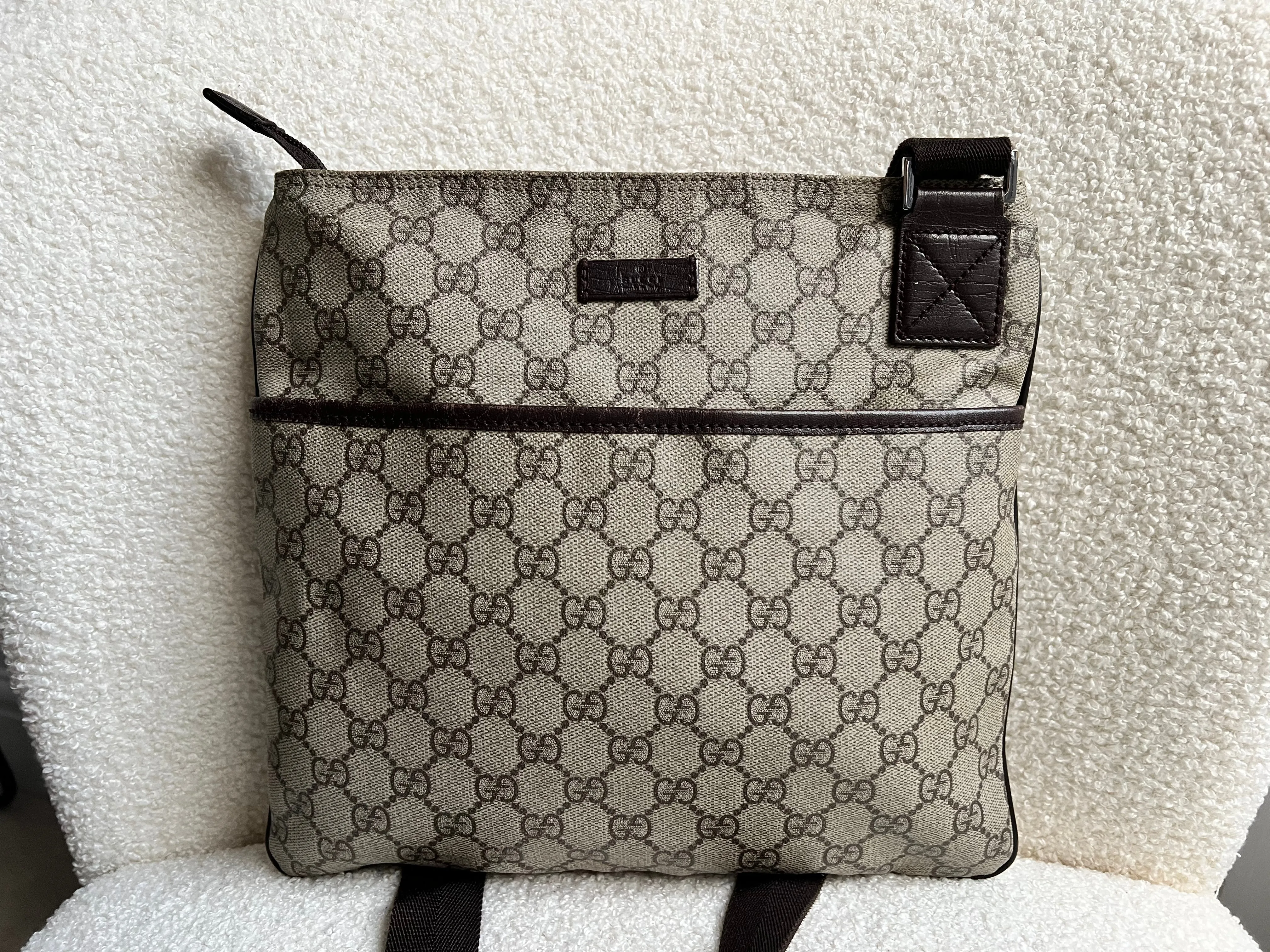 Gucci GG Canvas Slim Messenger Bag