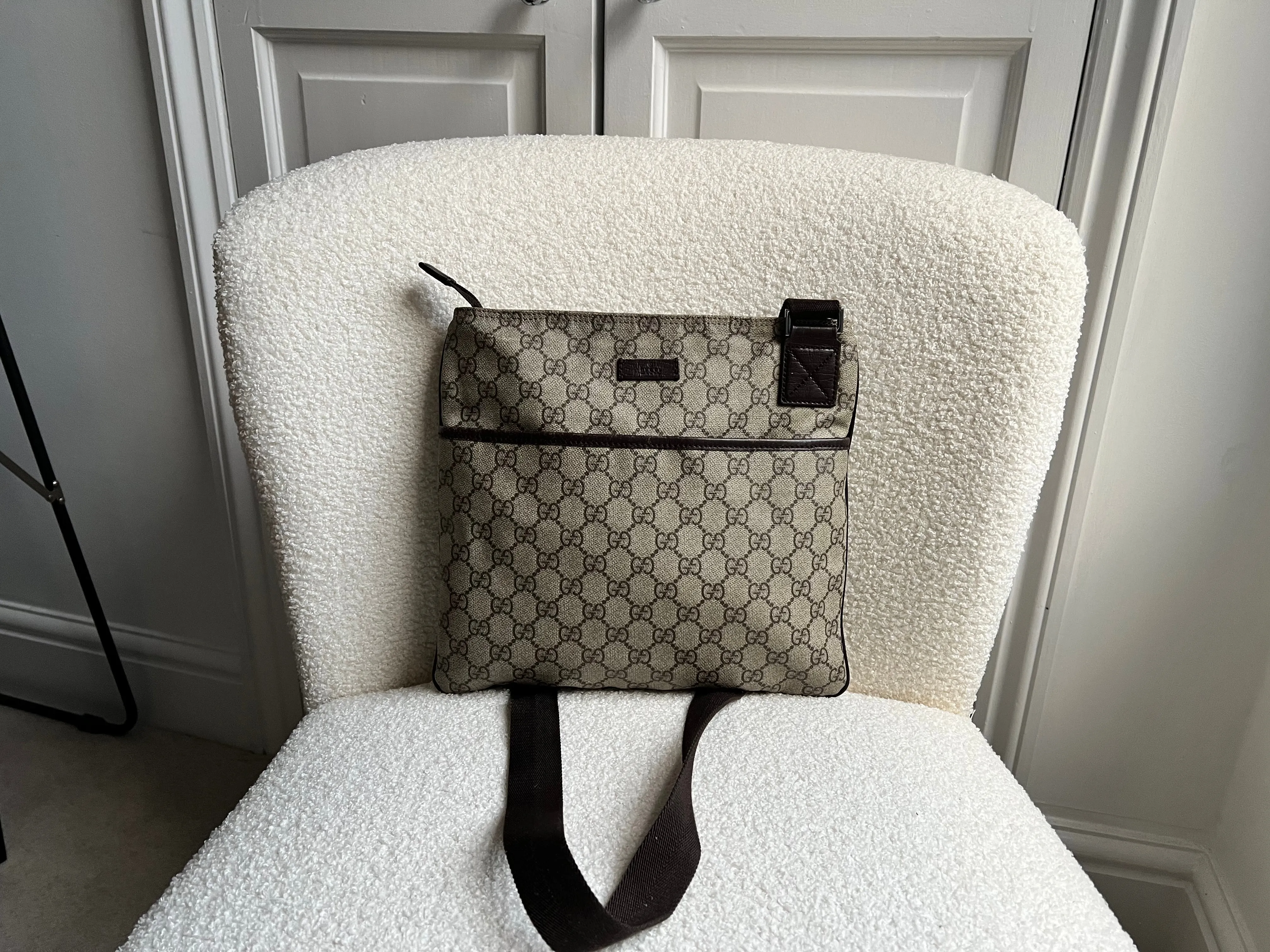 Gucci GG Canvas Slim Messenger Bag