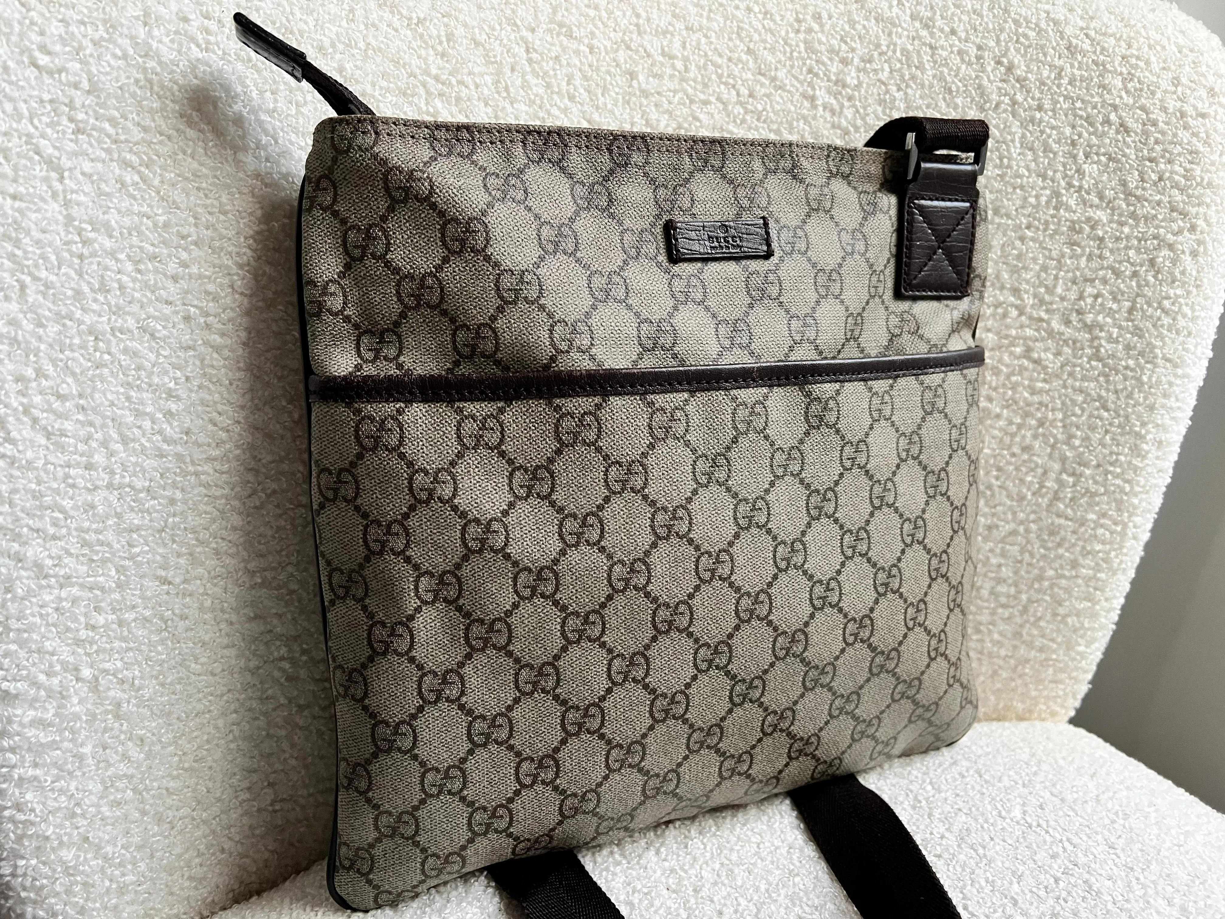 Gucci GG Canvas Slim Messenger Bag