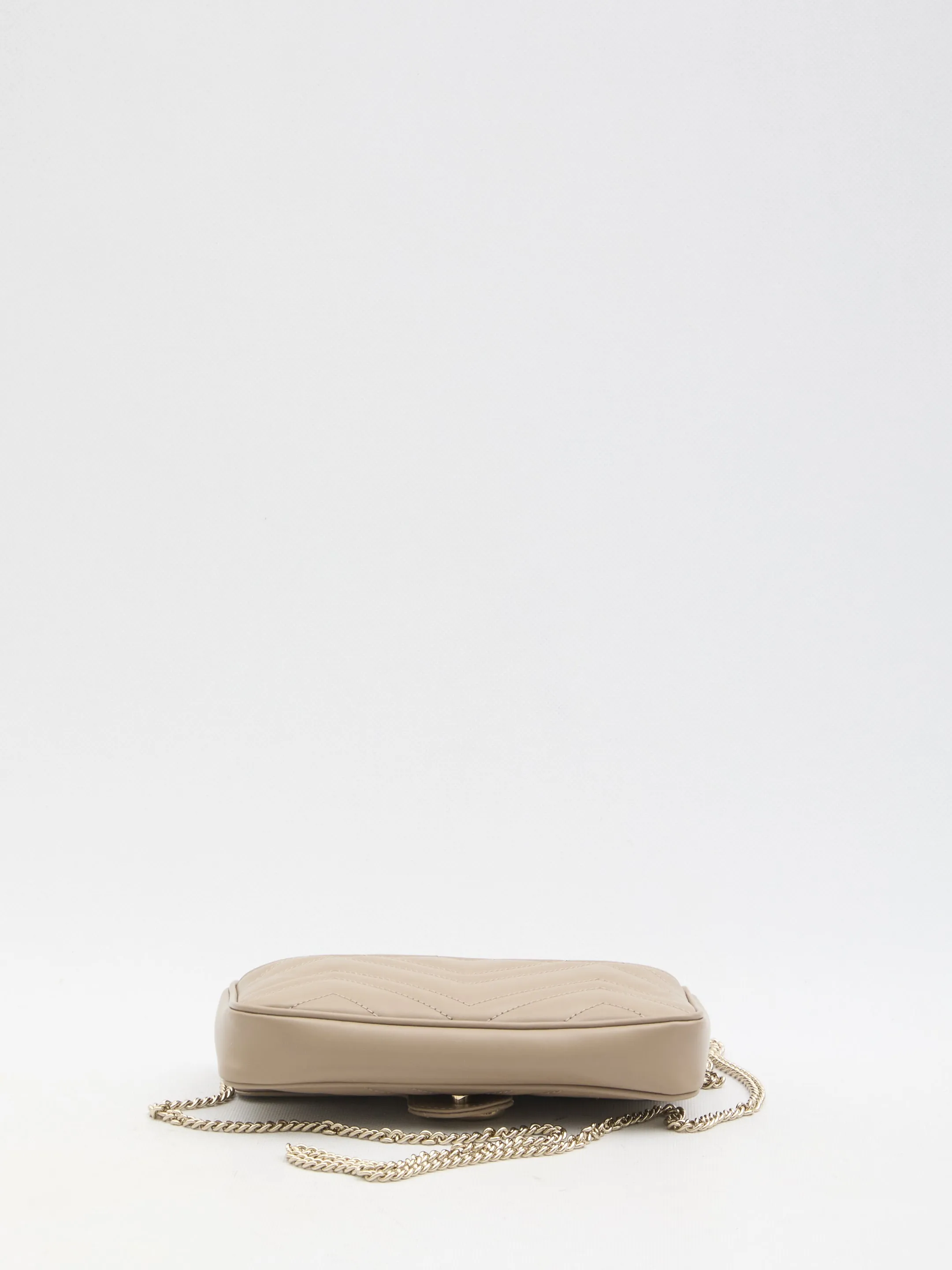 Gucci GG Marmont Mini Bag With Cardholder In Beige