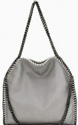 Gun Metal Rocker Shoulder Bag