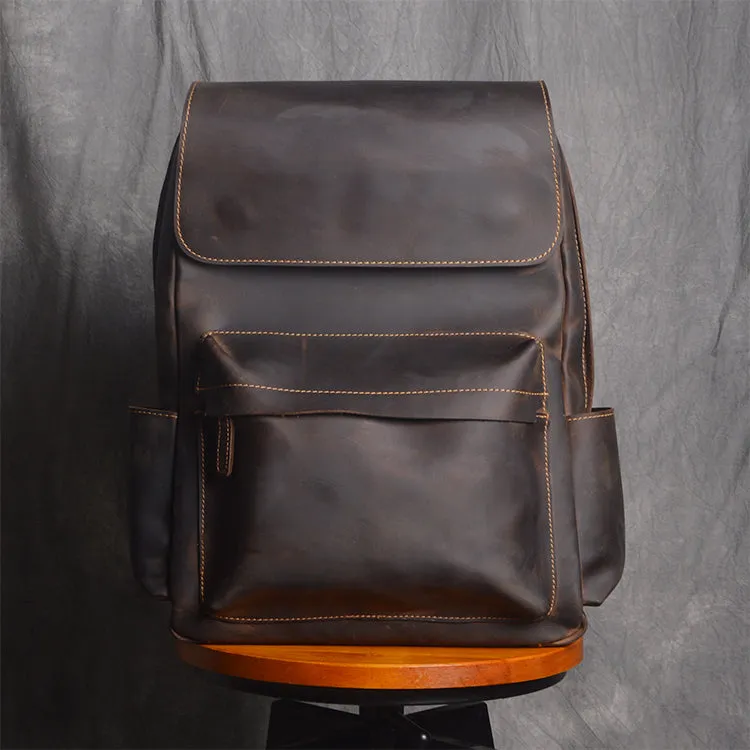 Handmade Leather Backpack Travel Backpack Men Backpack