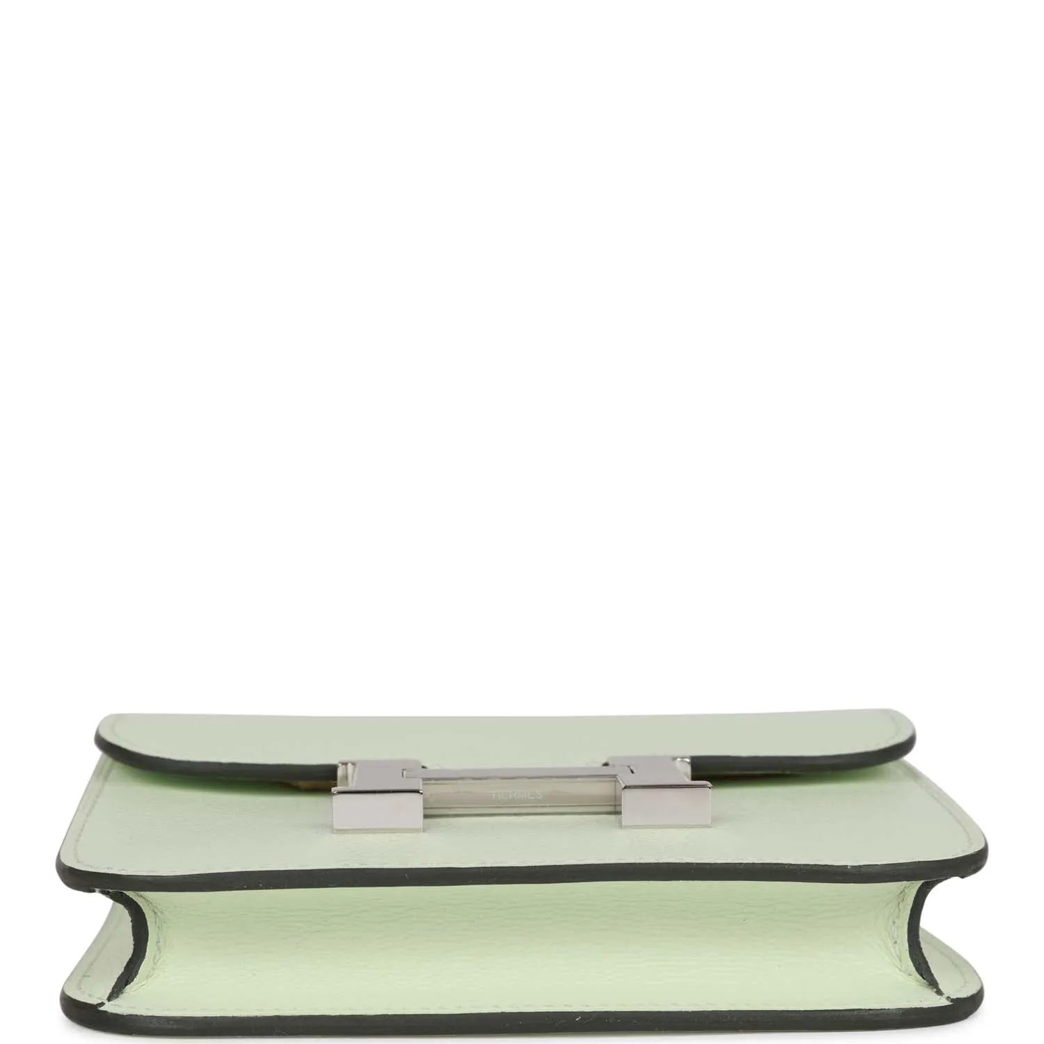 Hermes Constance Slim Wallet Vert Fizz Evercolor Palladium Hardware