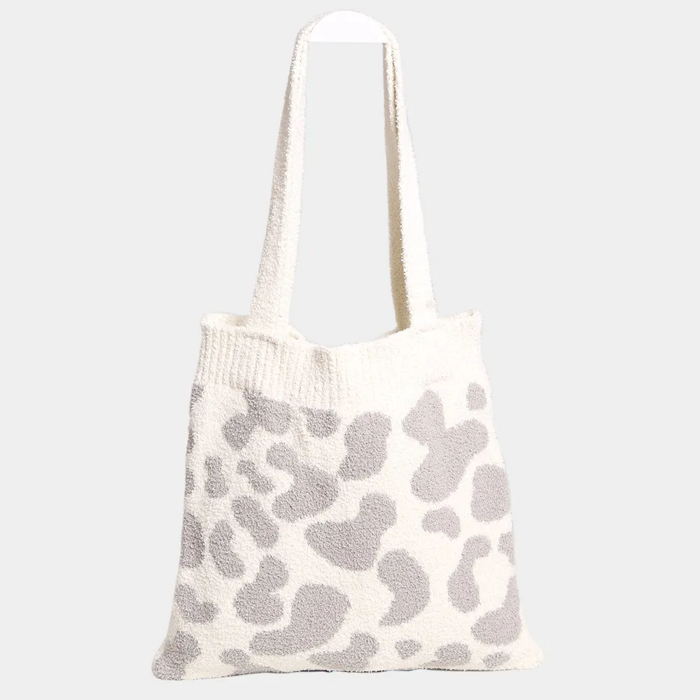 iLLASPARKZ Cow Knit Tote Bag