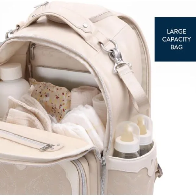 Itzy Ritzy Diaper Bag Backpack Plus - Oat