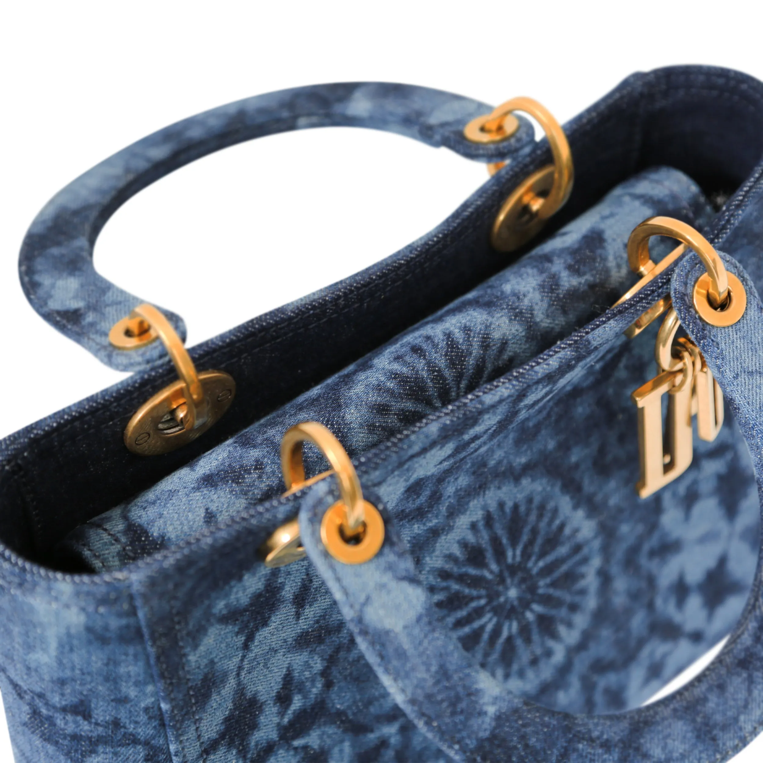 Lady Dior Denim Tie Dye Medium Handbag
