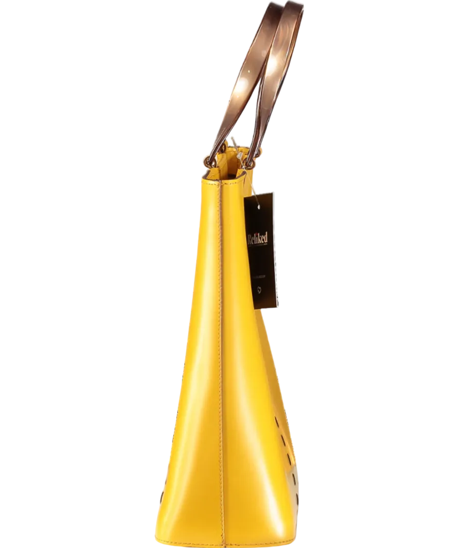 LAMARTHE PARIS Mustard Yellow Top Handle Handbag