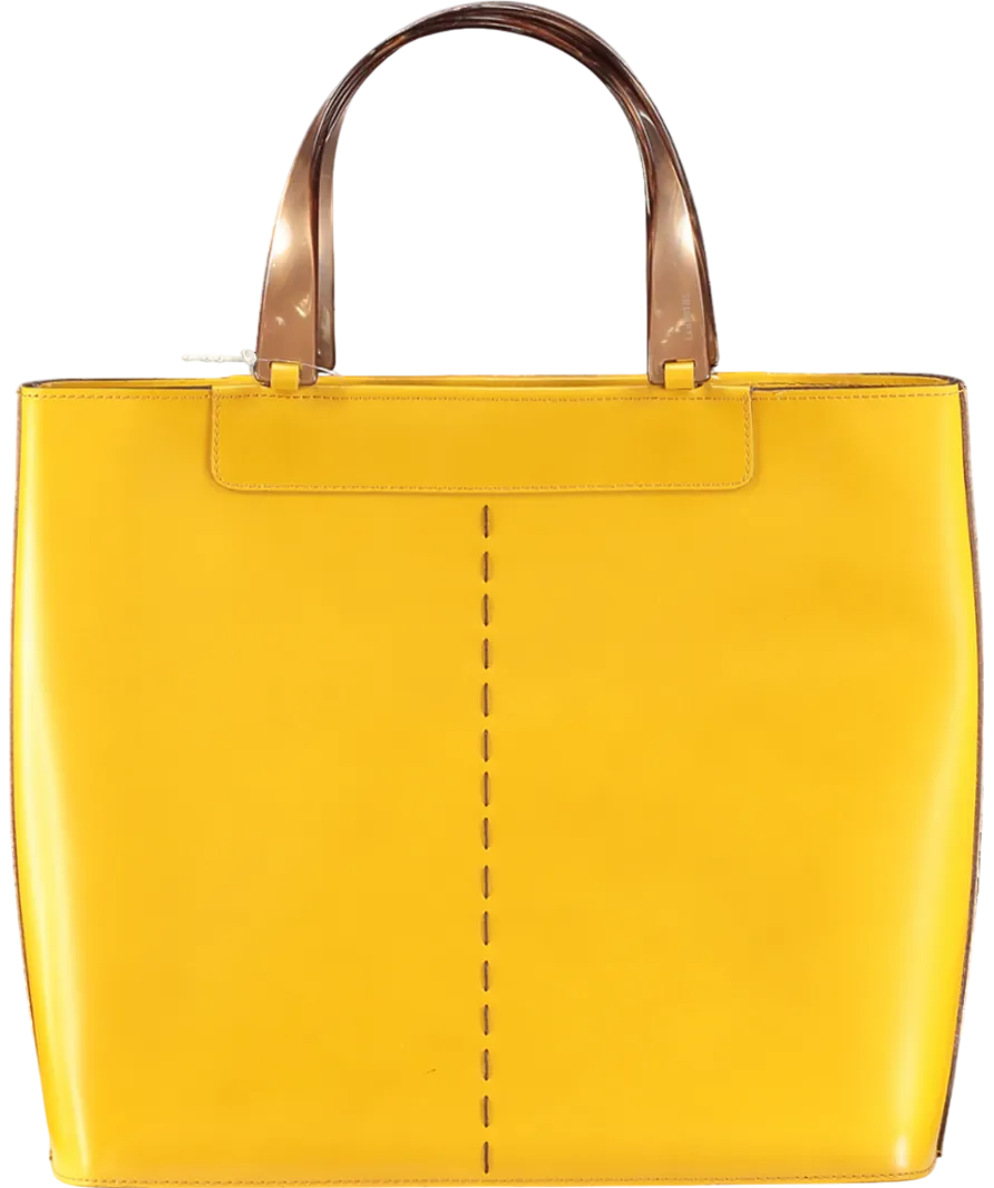 LAMARTHE PARIS Mustard Yellow Top Handle Handbag