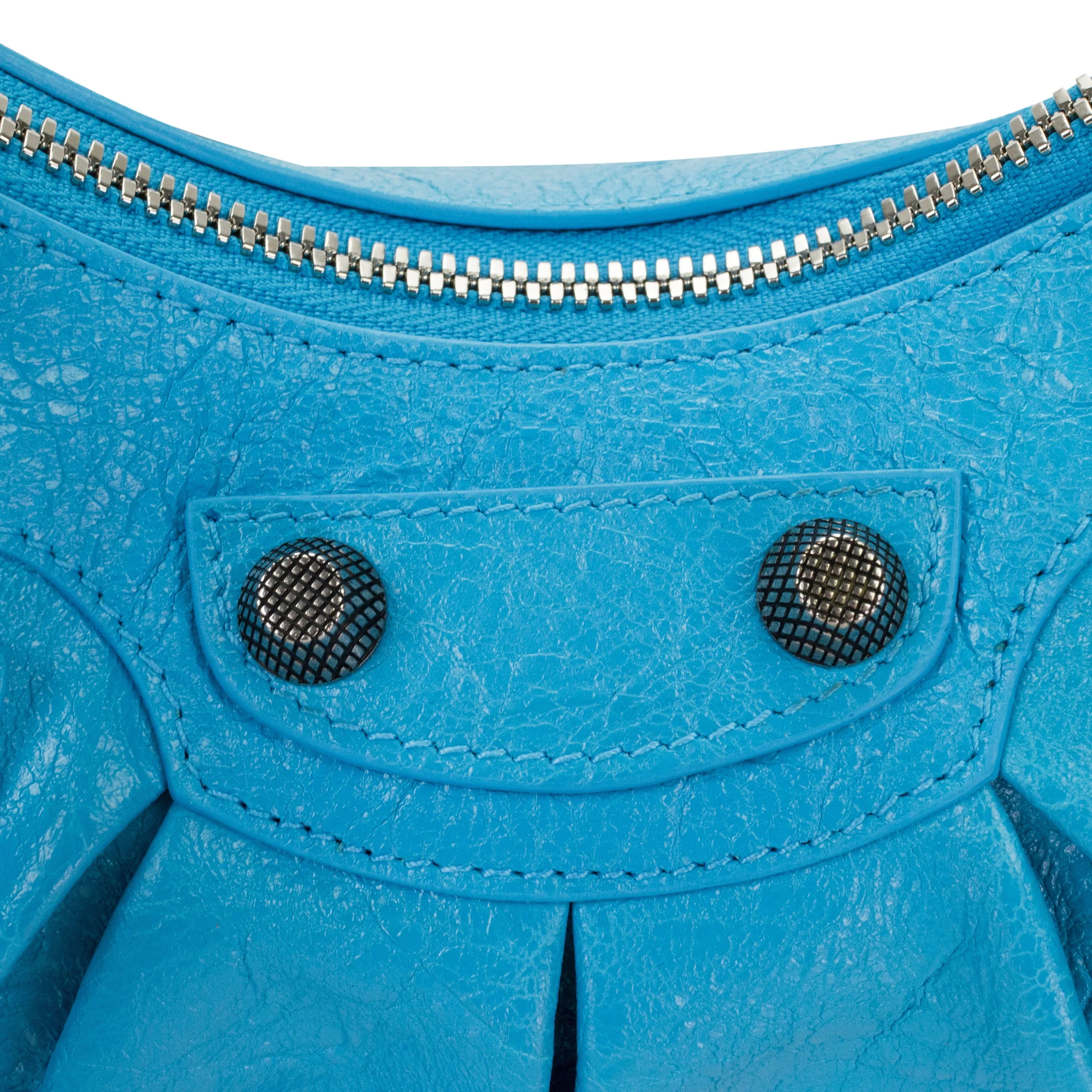 LE CAGOLE XS SHOULDER BAG CYAN SHOULDER BAGS