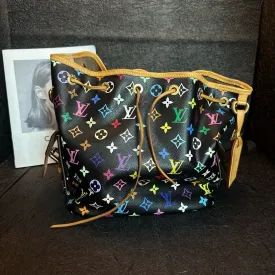 Louis Vuitton Multicolor Black Drawstring Bucket Bag