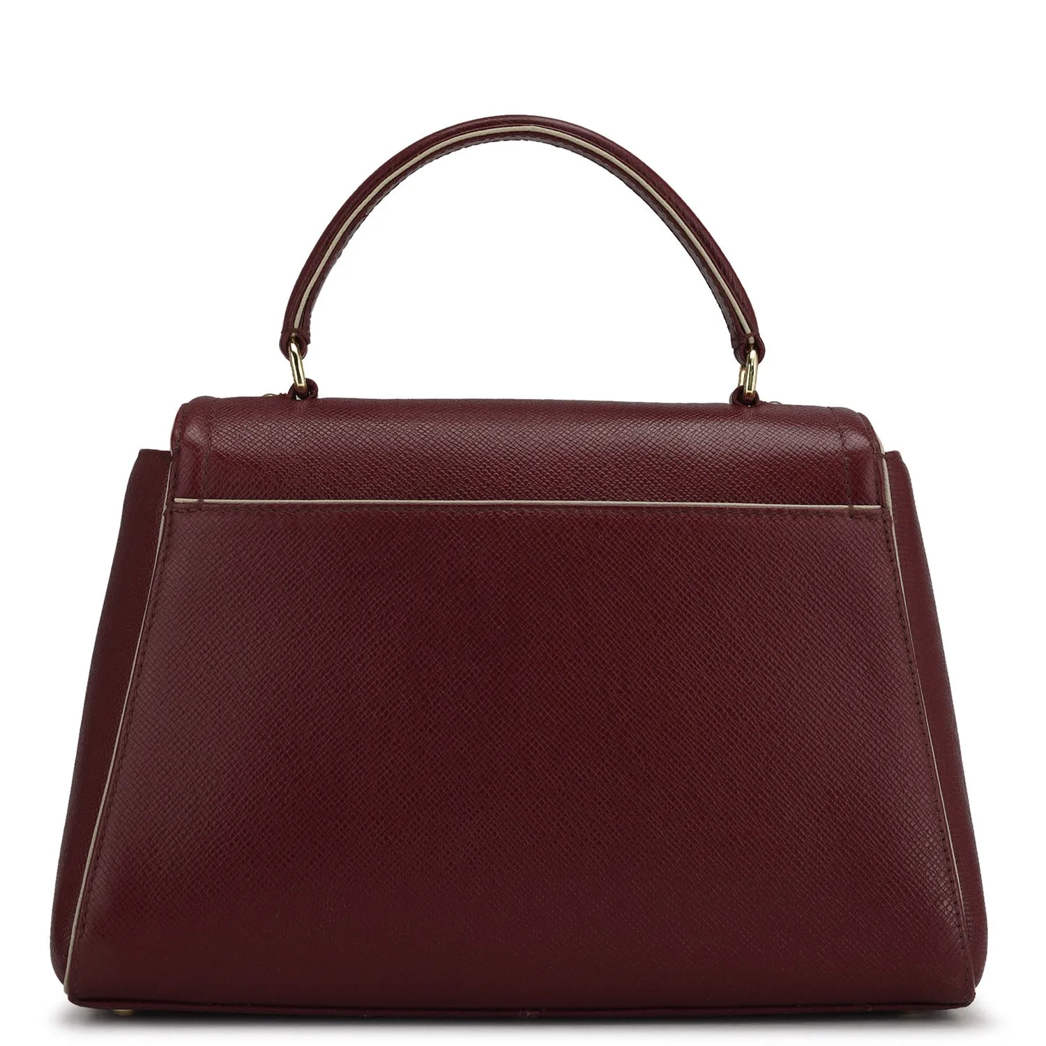 Medium Franzy Leather Satchel - Blood Stone