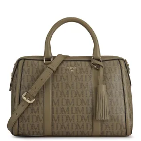 Medium Monogram Franzy Leather Satchel - Turtle