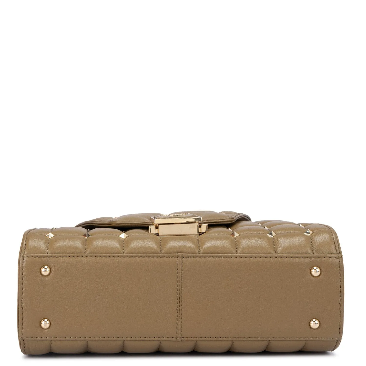 Medium Quilting Leather Satchel  - Olive