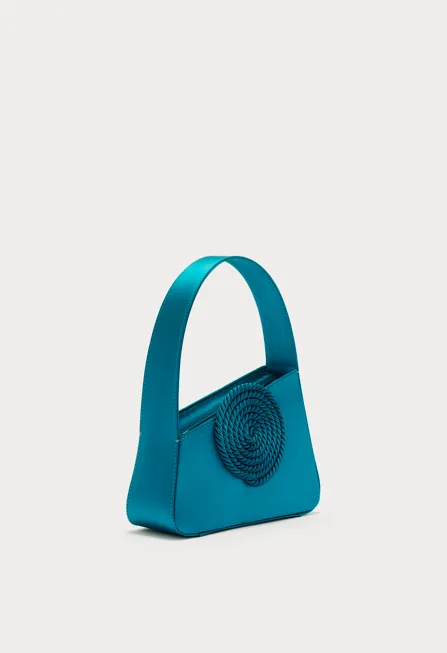 PETROLE Asymmetric Satin Passementerie Mini Bag