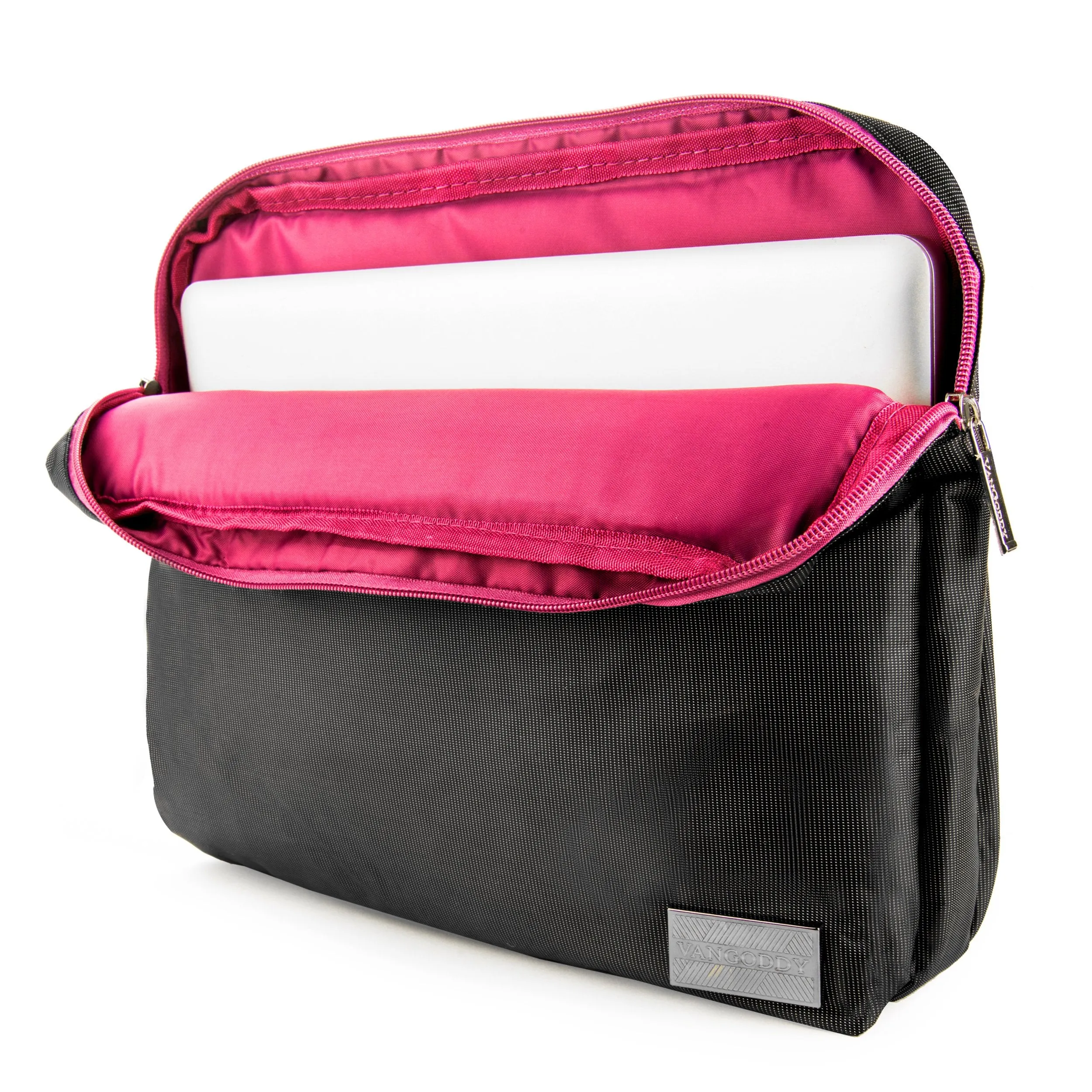 Pink Slim 13.3 inch Laptop Messenger Bag for Google PixelBook Go, Pixel Slate, Pixel Book