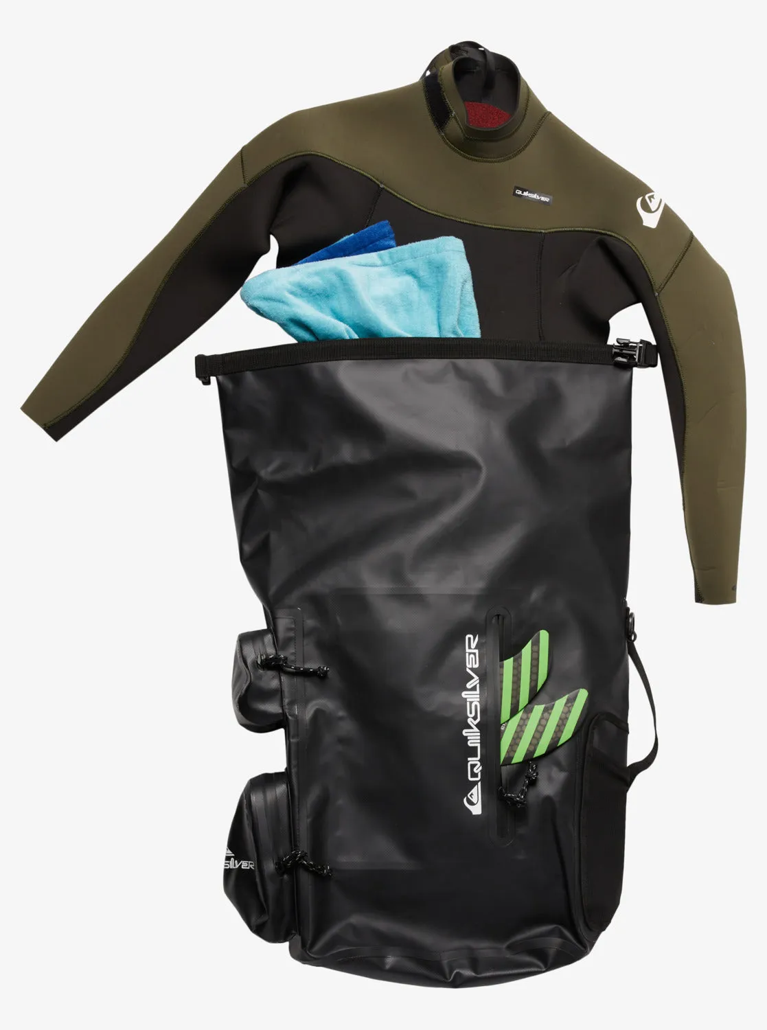 Quiksilver Men's Evening Sesh 35L Large Surf Backpack Black/Black AQYBP03093-XKKK