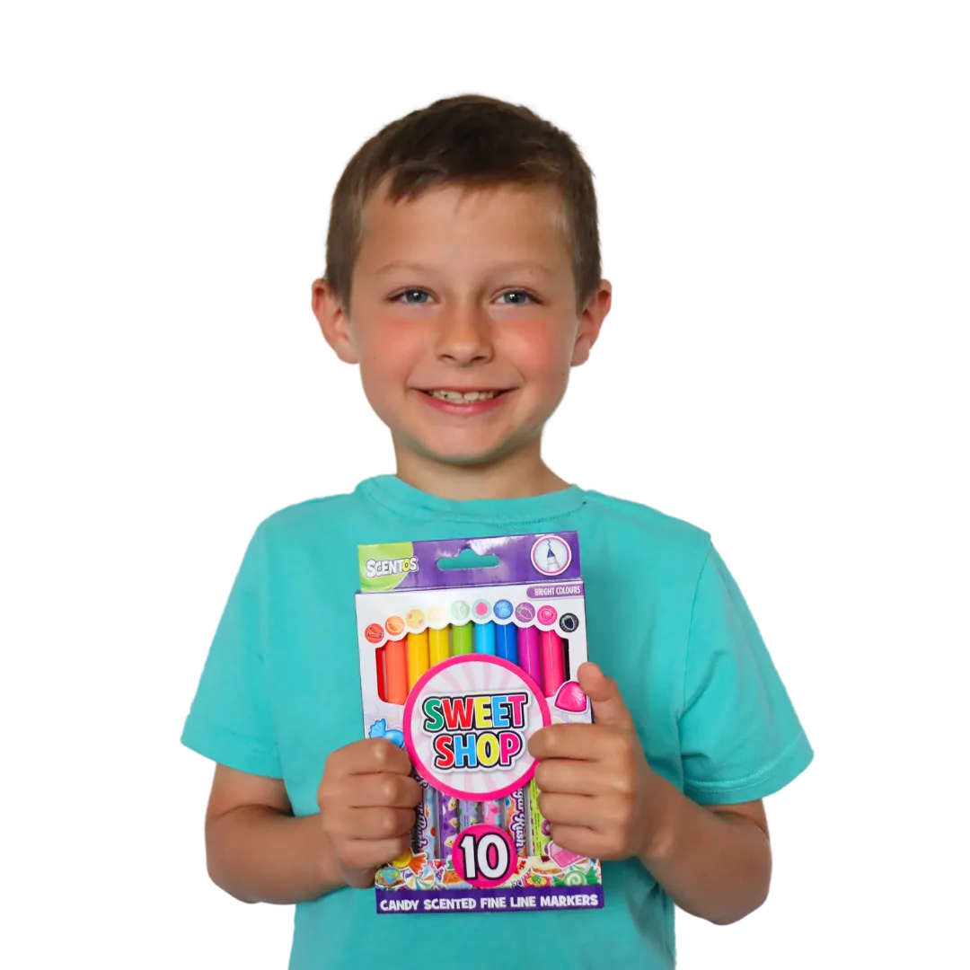 Scentos Sweet Shop Fine Line Markers, Pack Of 10
