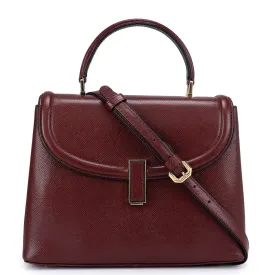 Small Franzy Leather Satchel - Blood Stone