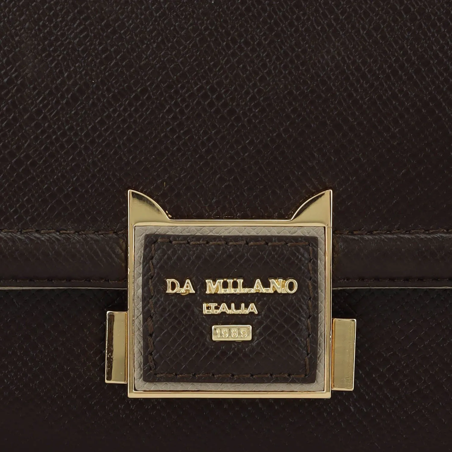 Small Franzy Leather Satchel - Chocolate