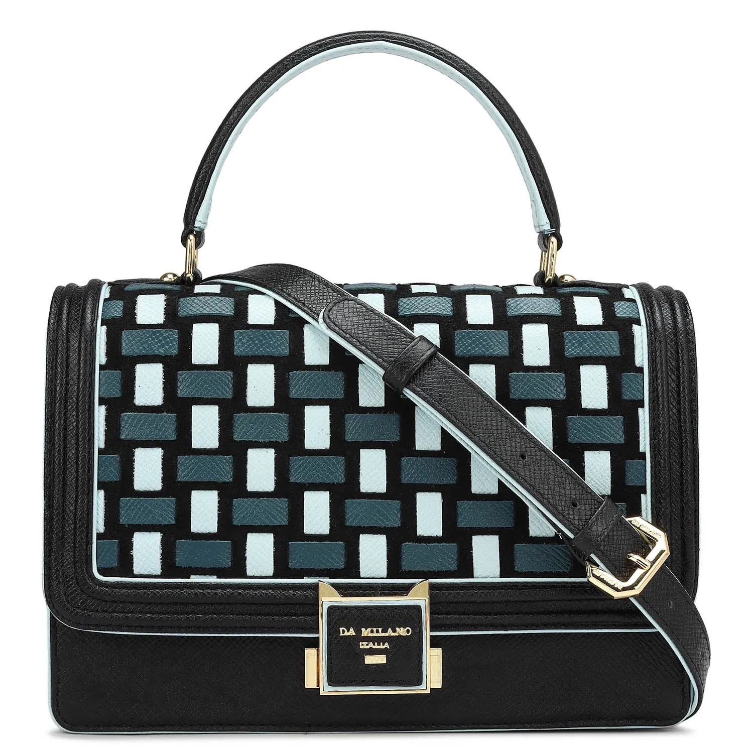 Small Mat Franzy Leather Satchel - Black