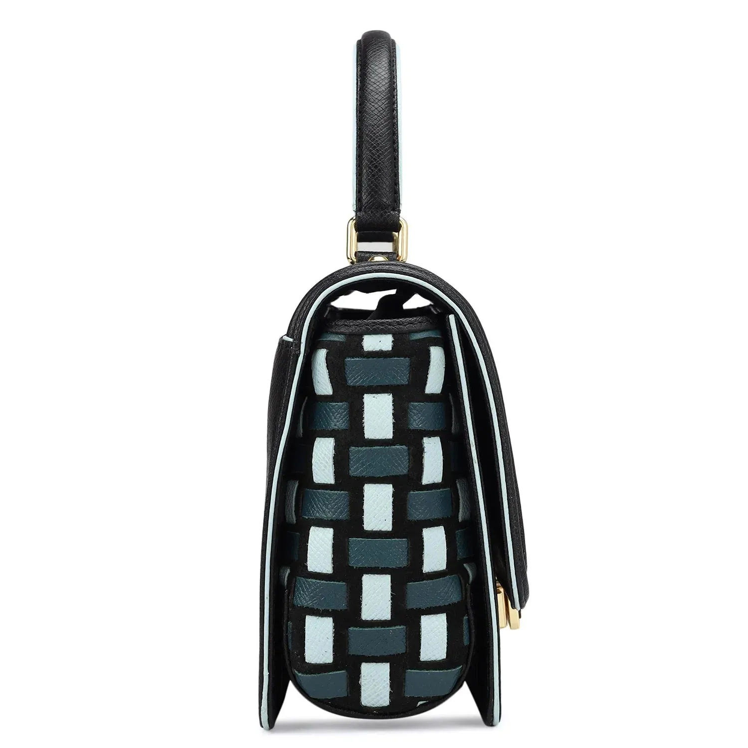 Small Mat Franzy Leather Satchel - Black