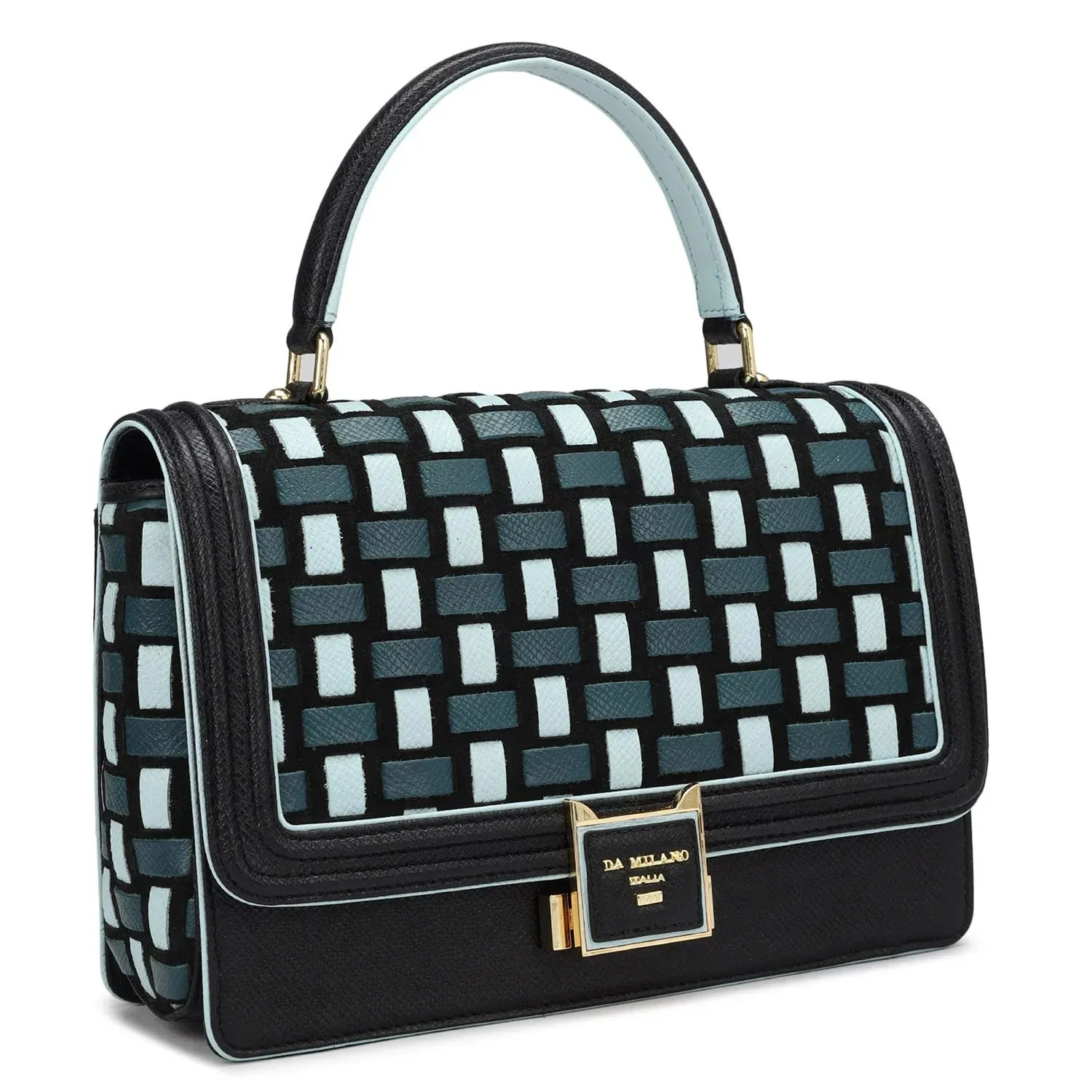 Small Mat Franzy Leather Satchel - Black